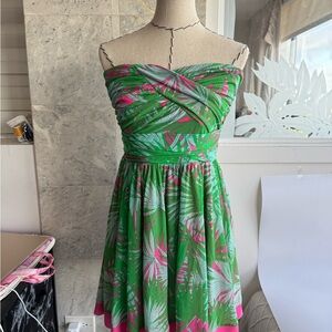 Juicy Couture Green Ruched Sundress